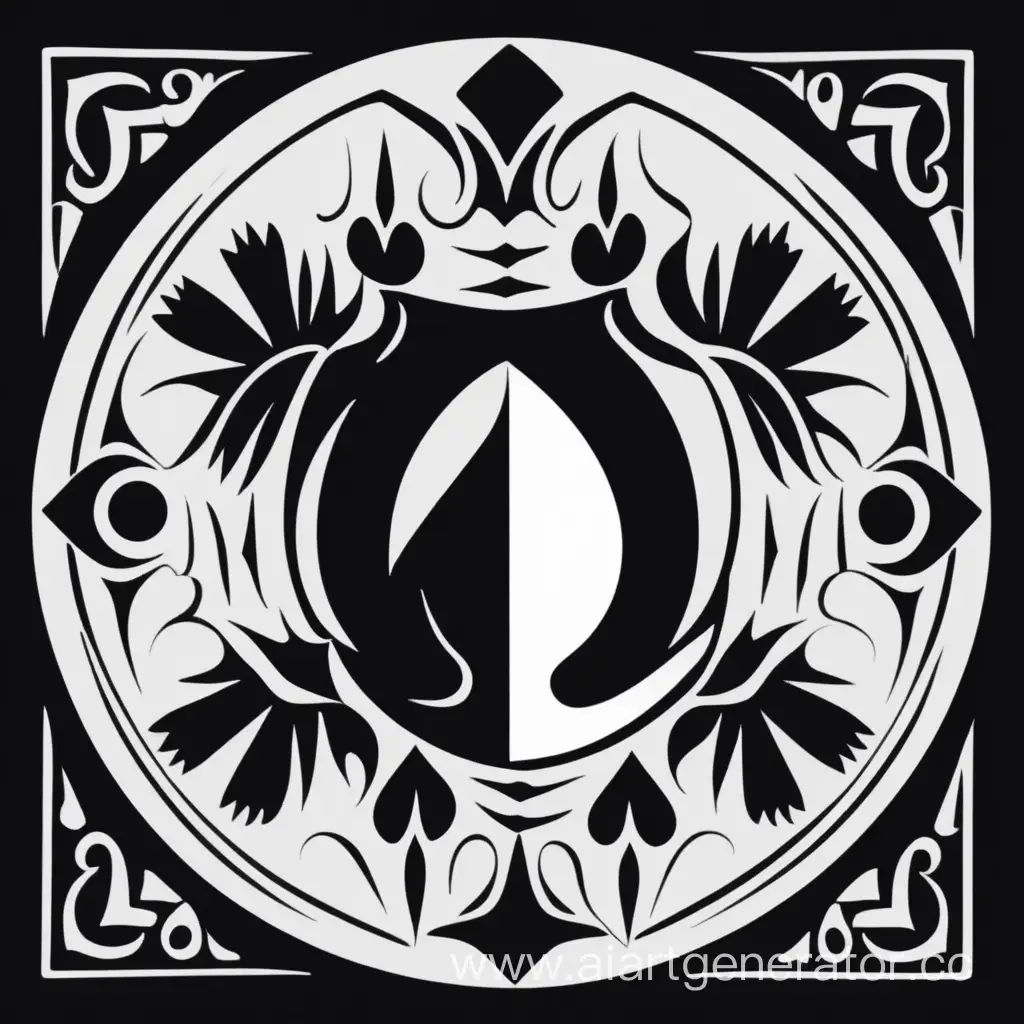 символ в Чёрно-белых тоннах, показывающий единство, дружба и владением территории
