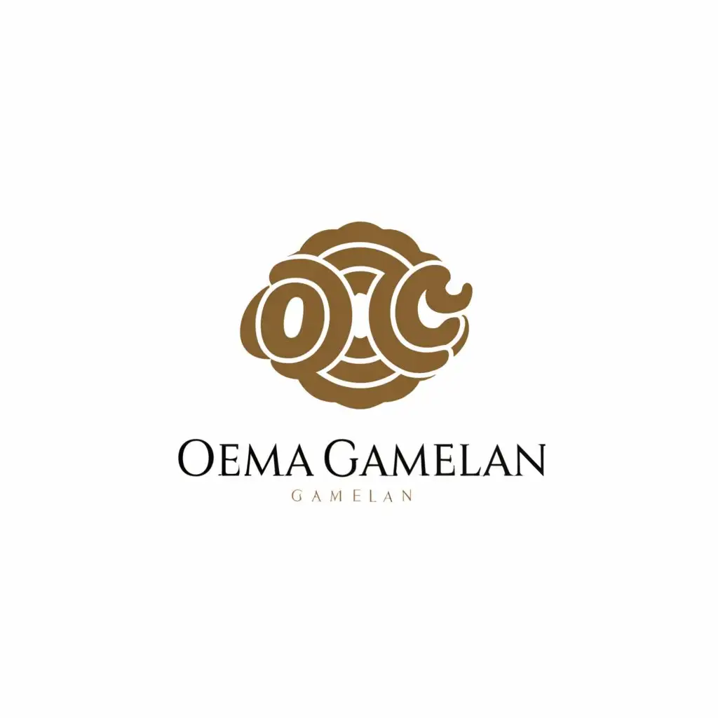 a logo design,with the text "Oemah Gamelan", main symbol:OG,Moderate,be used in Education industry,clear background