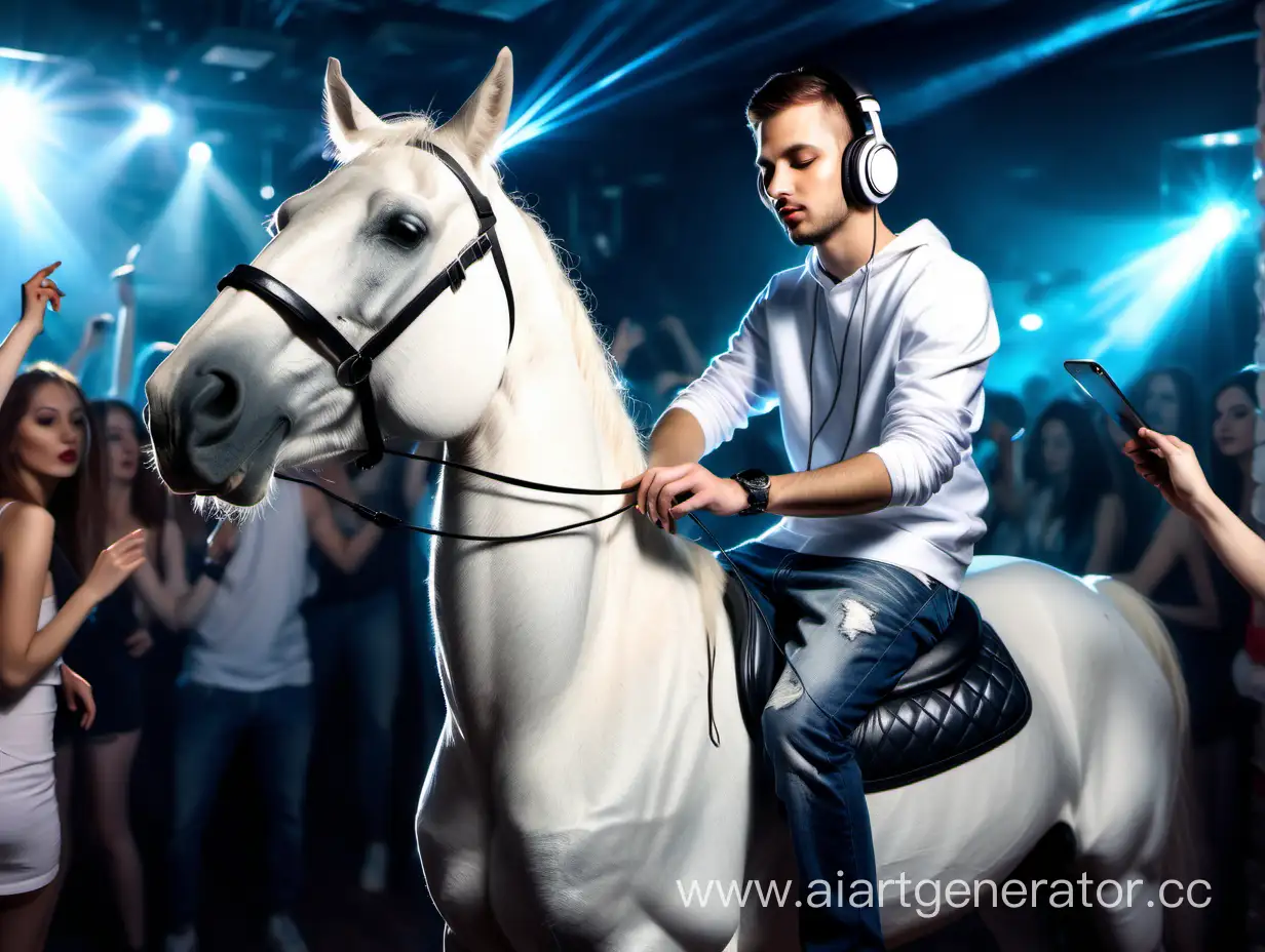 Energetic-DJ-on-White-Horse-at-Vibrant-Dance-Club
