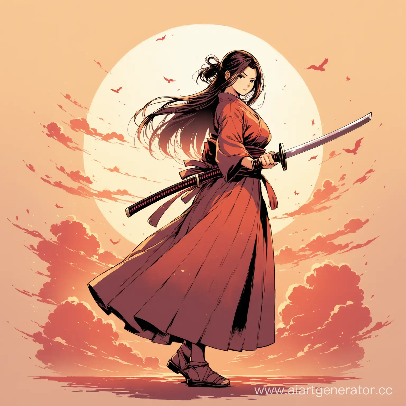 Historical-Girl-with-Katana-Traditional-Japanese-Swordsmanship-Art