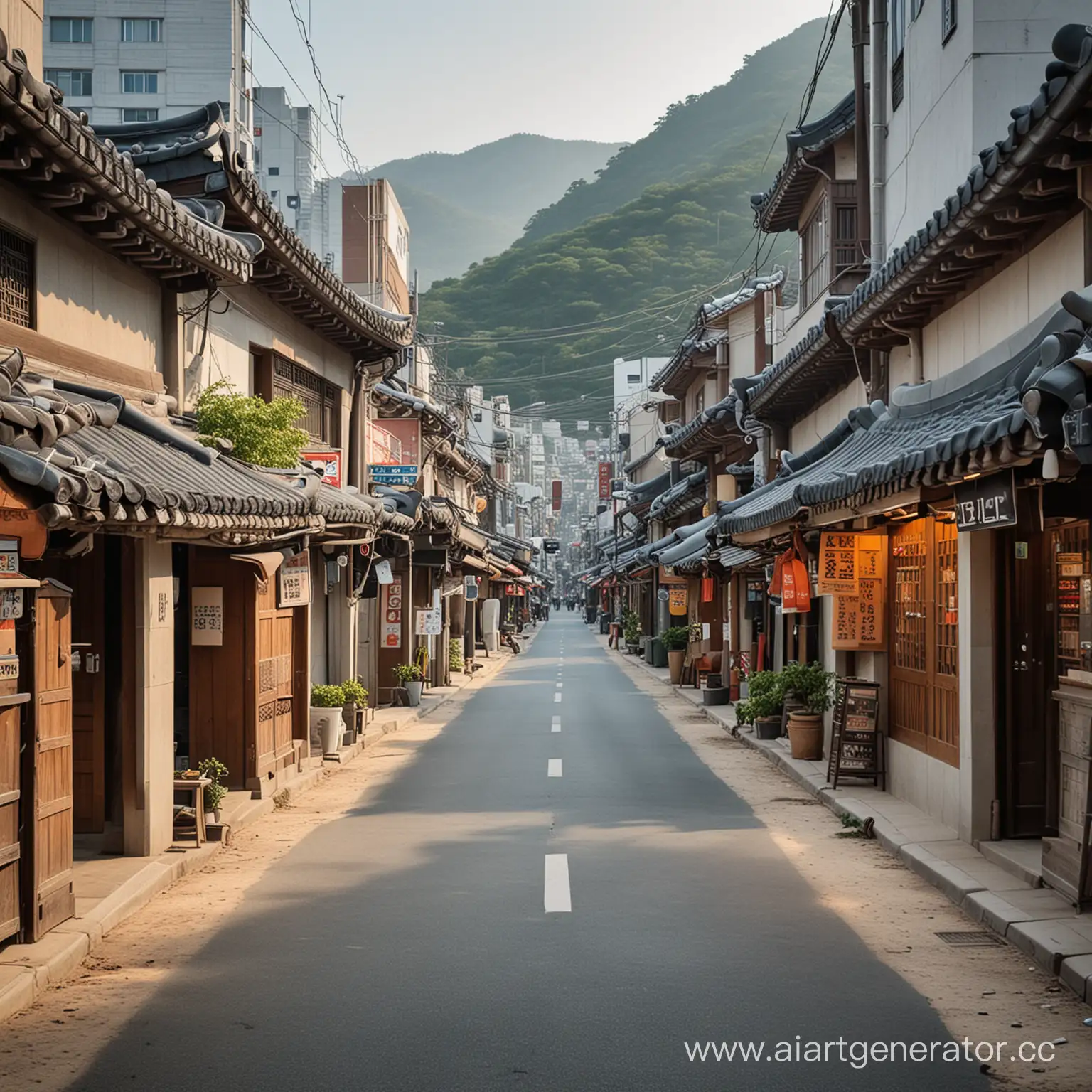 Vibrant-Scenes-of-Korean-Street-Life-Traditional-Architecture-and-Bustling-Markets