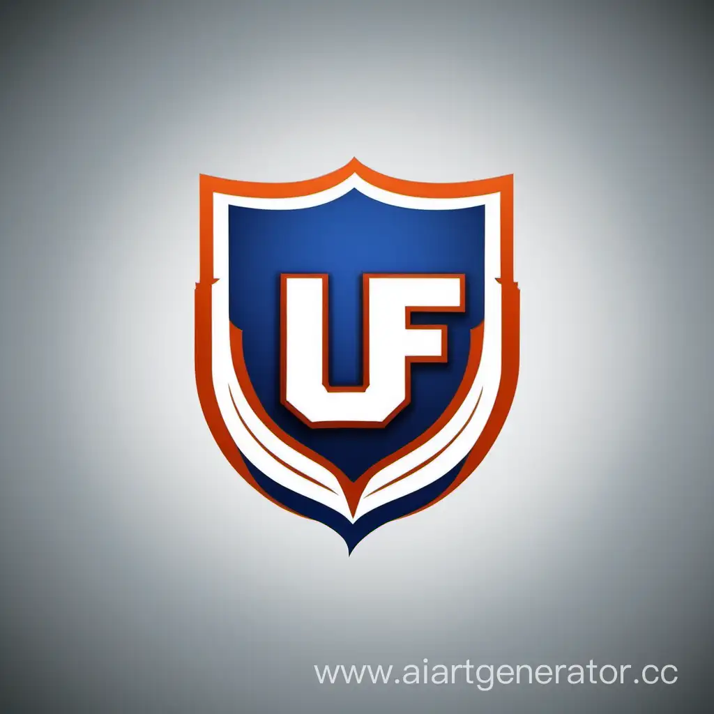 Создай логотип для канала о боях. На логотипе должнs быть буквы UF