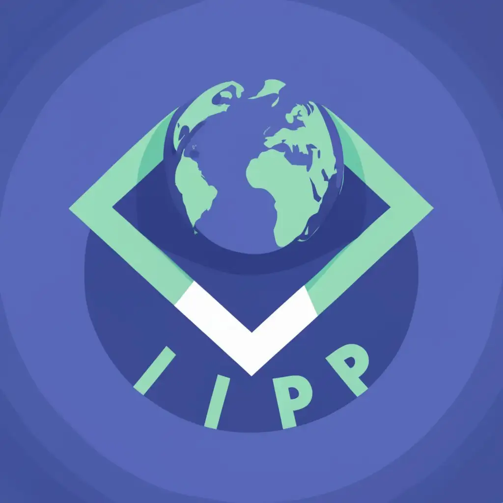 logo, Map, Globe, with the text "IIPP", typography, be used in Technology industry