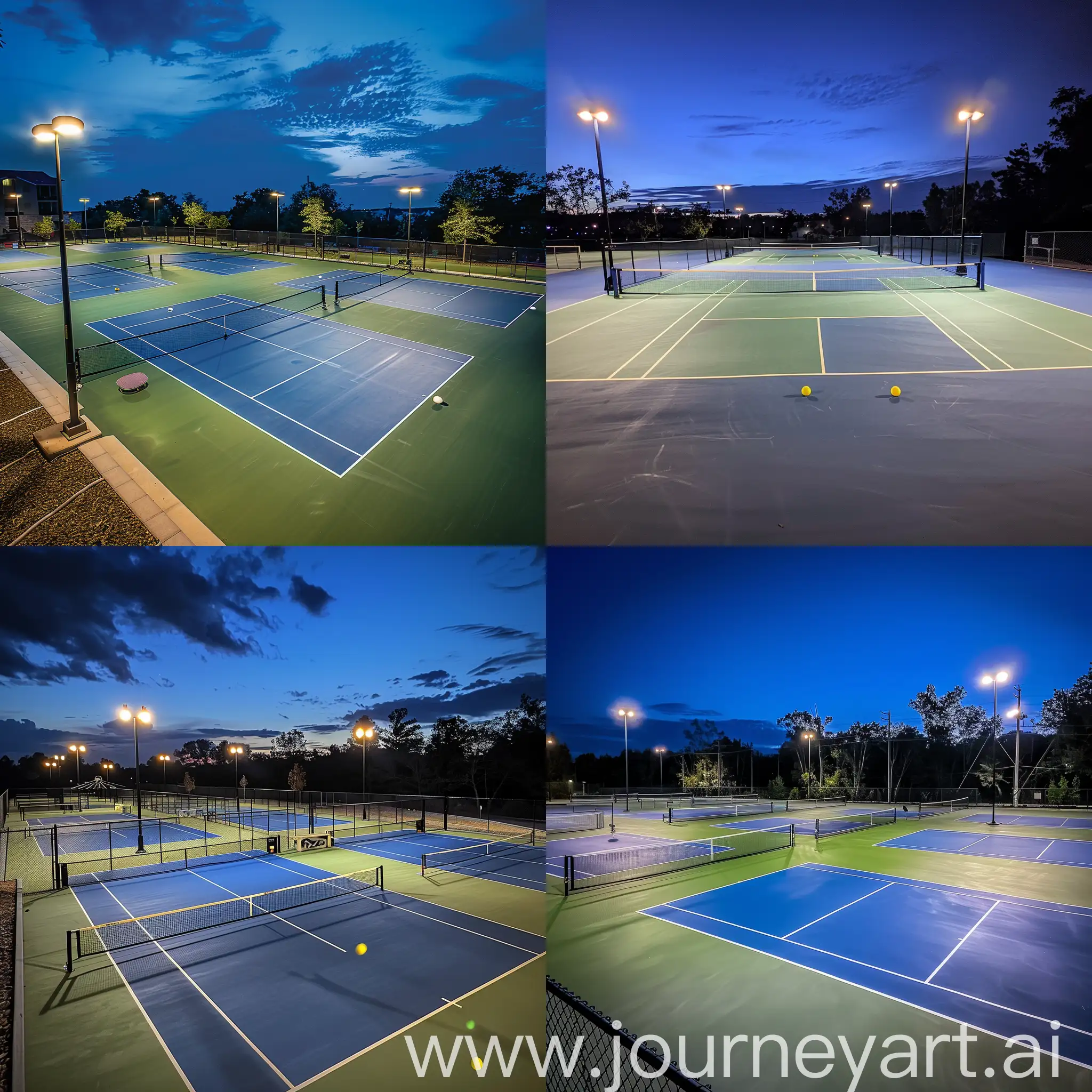 Vibrant-Nighttime-Pickleball-Court-with-Unique-Lighting