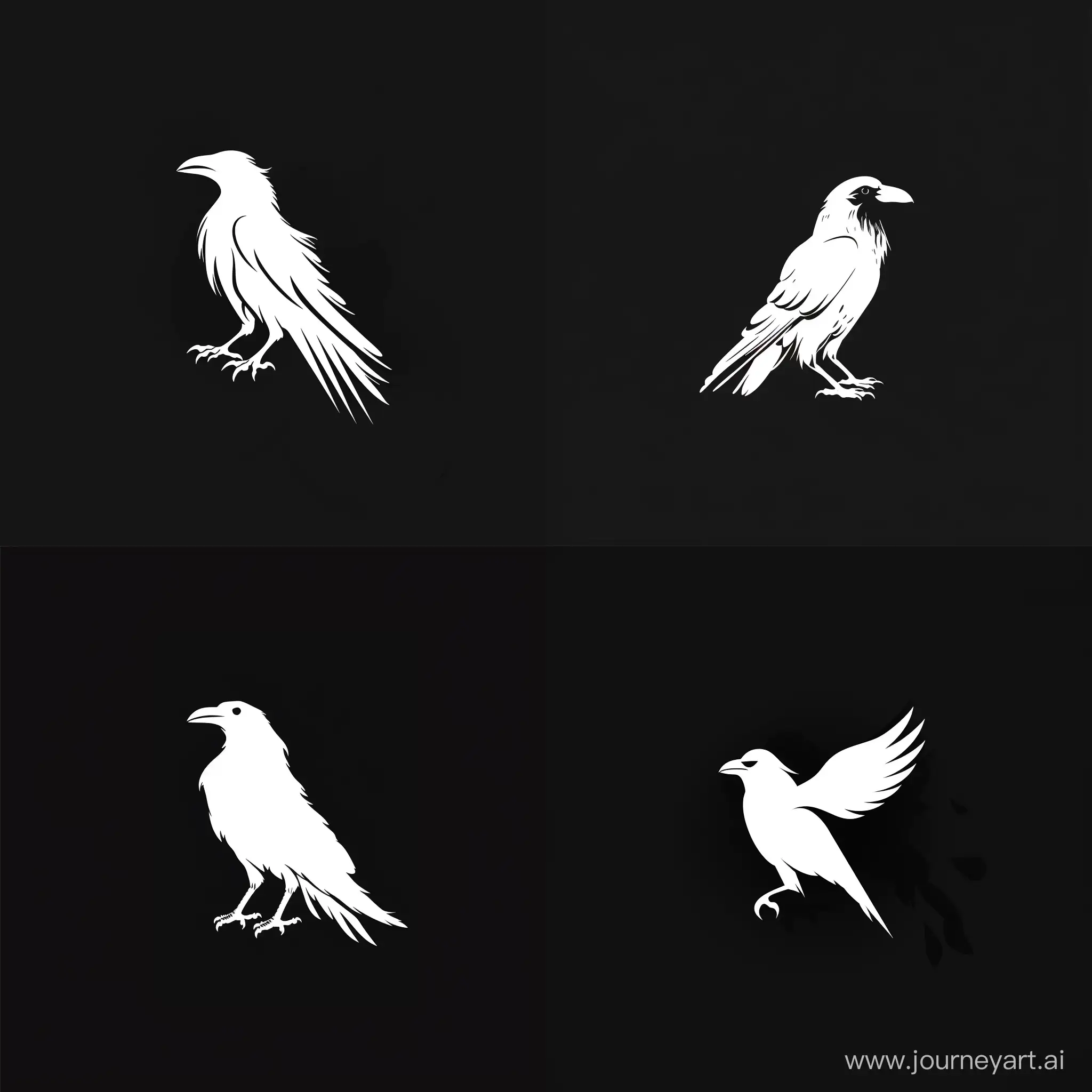 Логотип в жанре фэнтези, белая ворона среди черных 