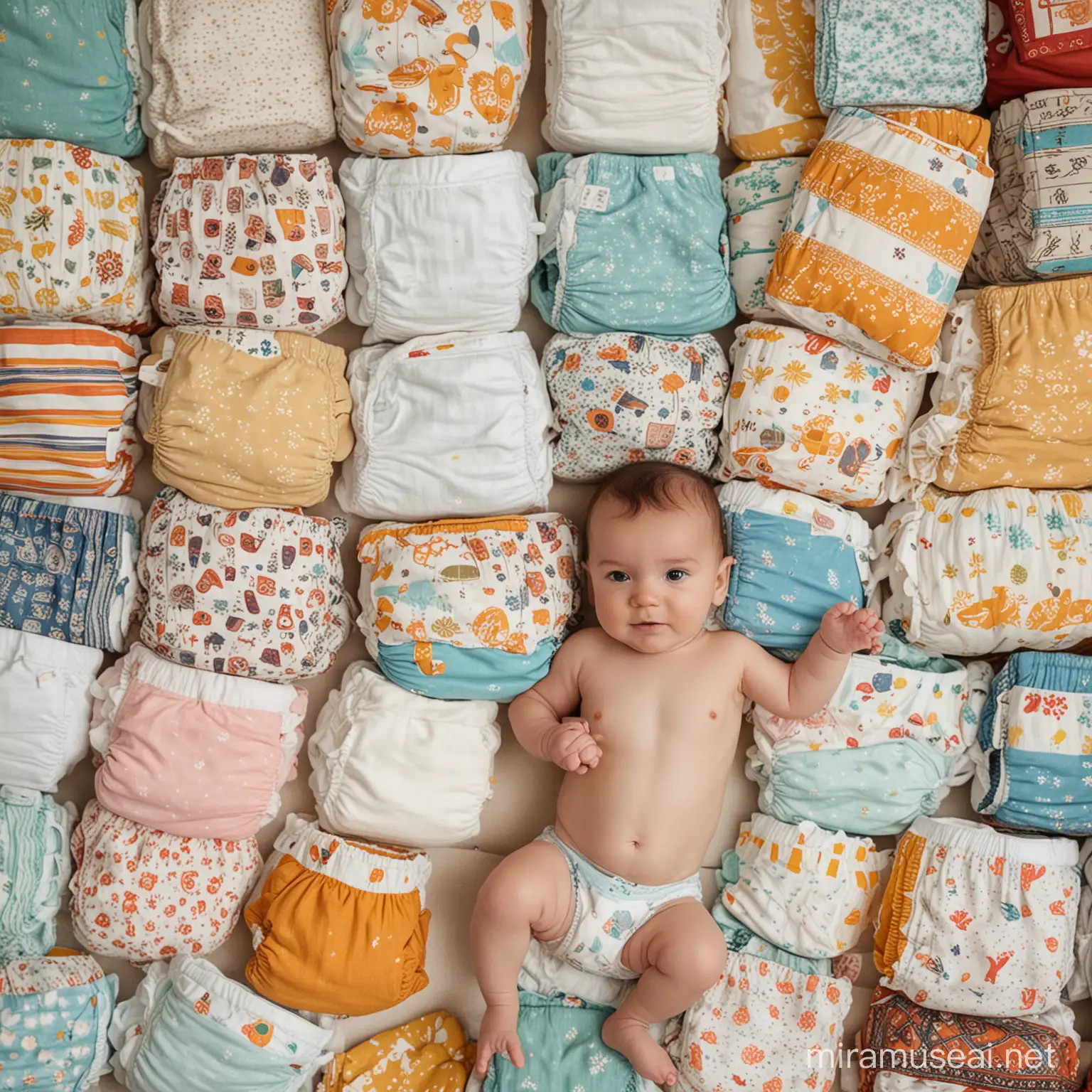 baby diapers in bohemian artist commune