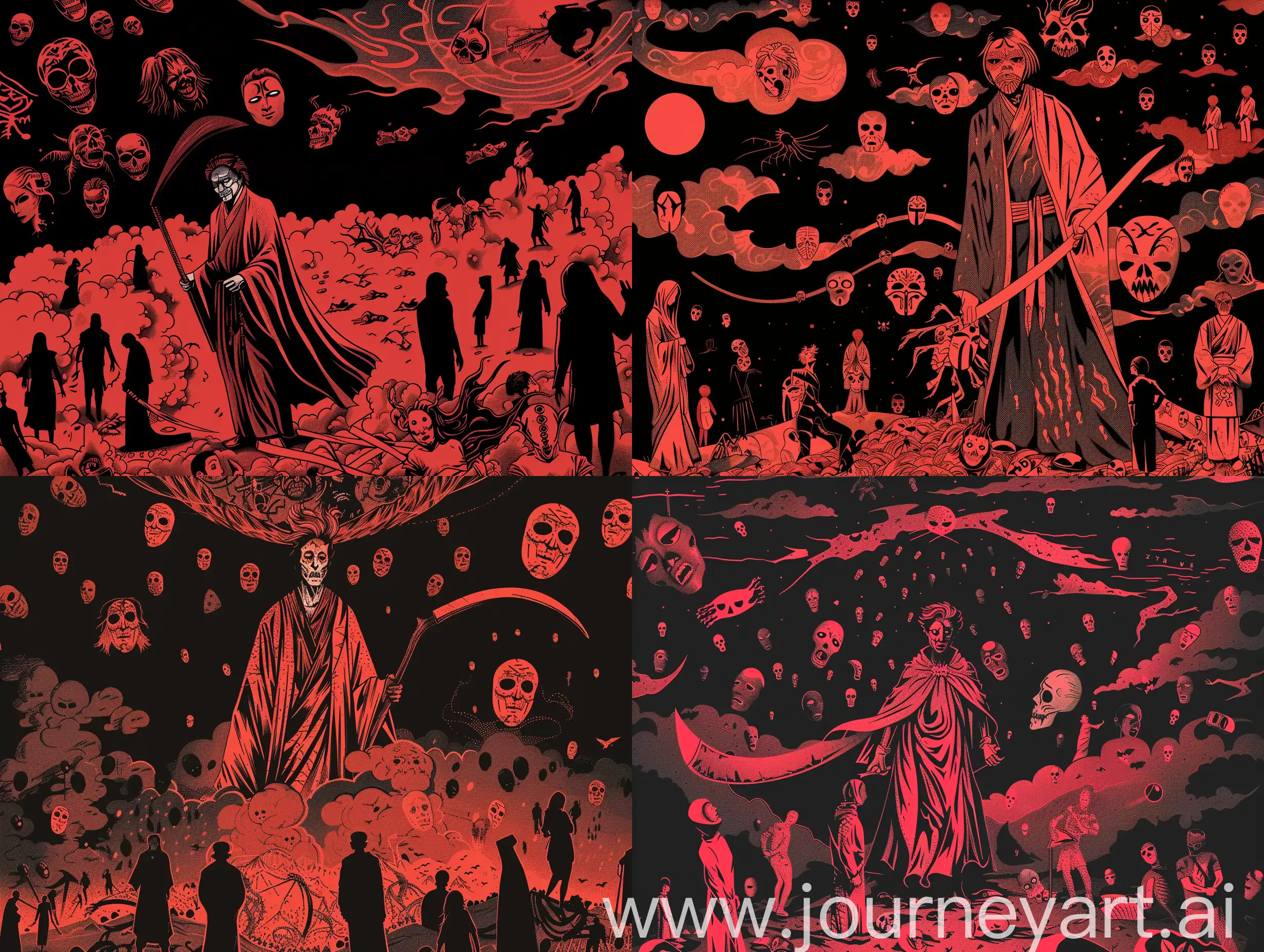 Azrael-Figure-Surrounded-by-Fallen-Masks-Surreal-Death-Scene-in-Red-and-Black-Tones