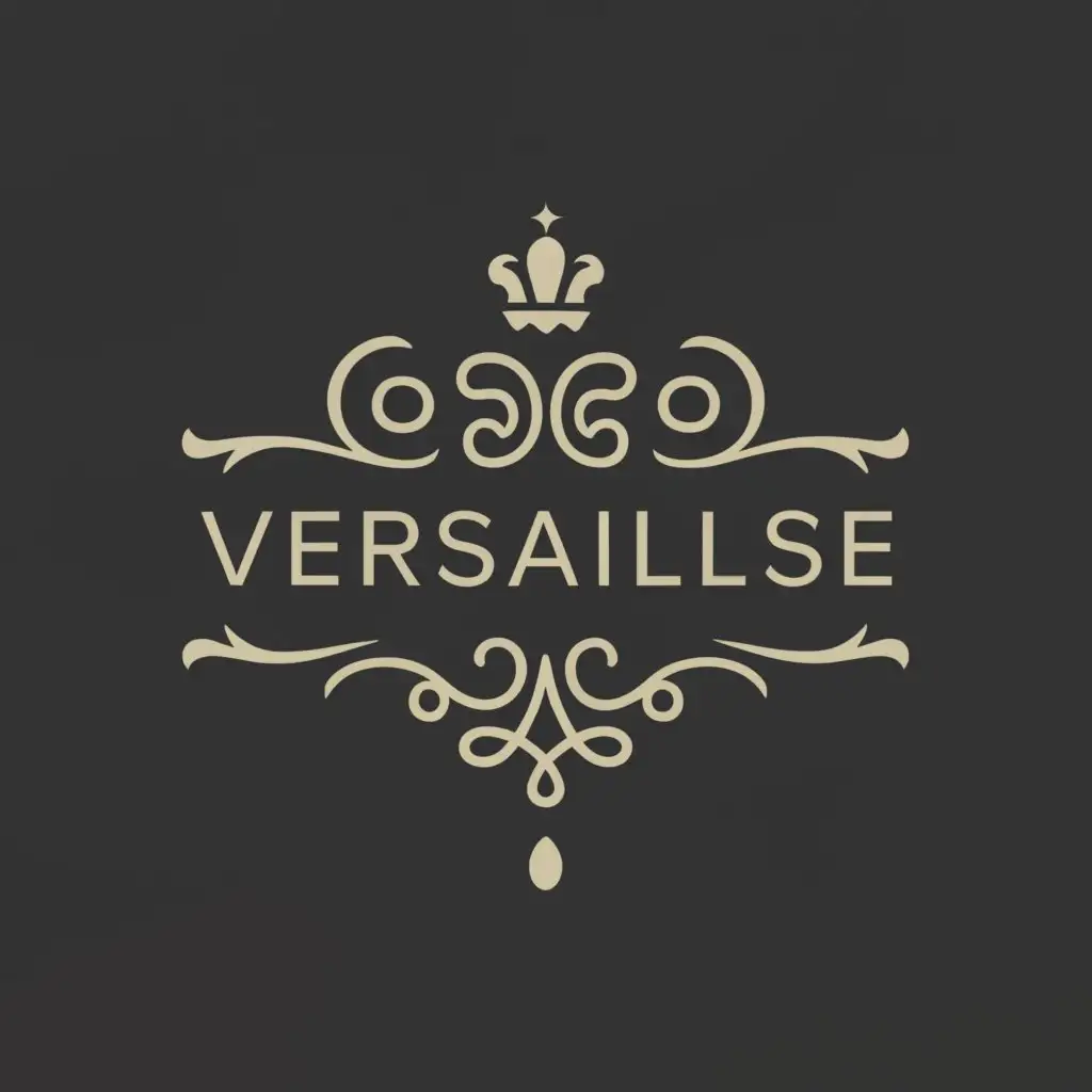 LOGO-Design-For-Versailles-Classicism-and-Baroque-Beauty-Salon-with-Minimalistic-Elegance