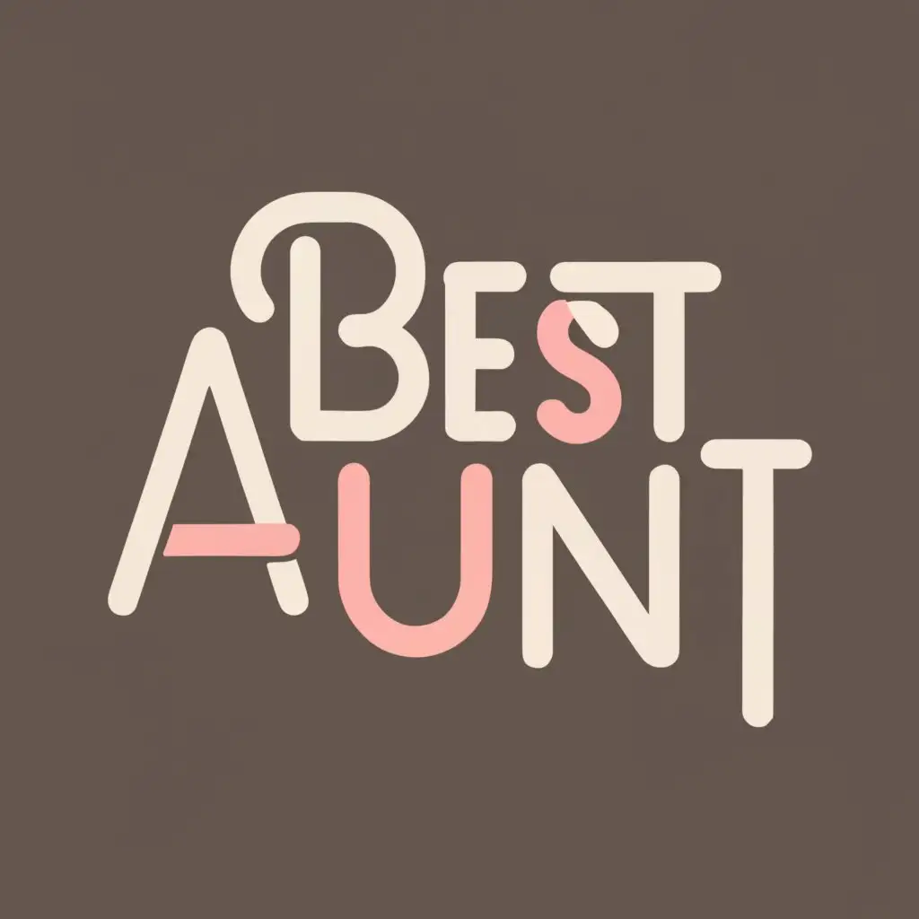 logo, Best aunt, with the text "Best aunt", typography