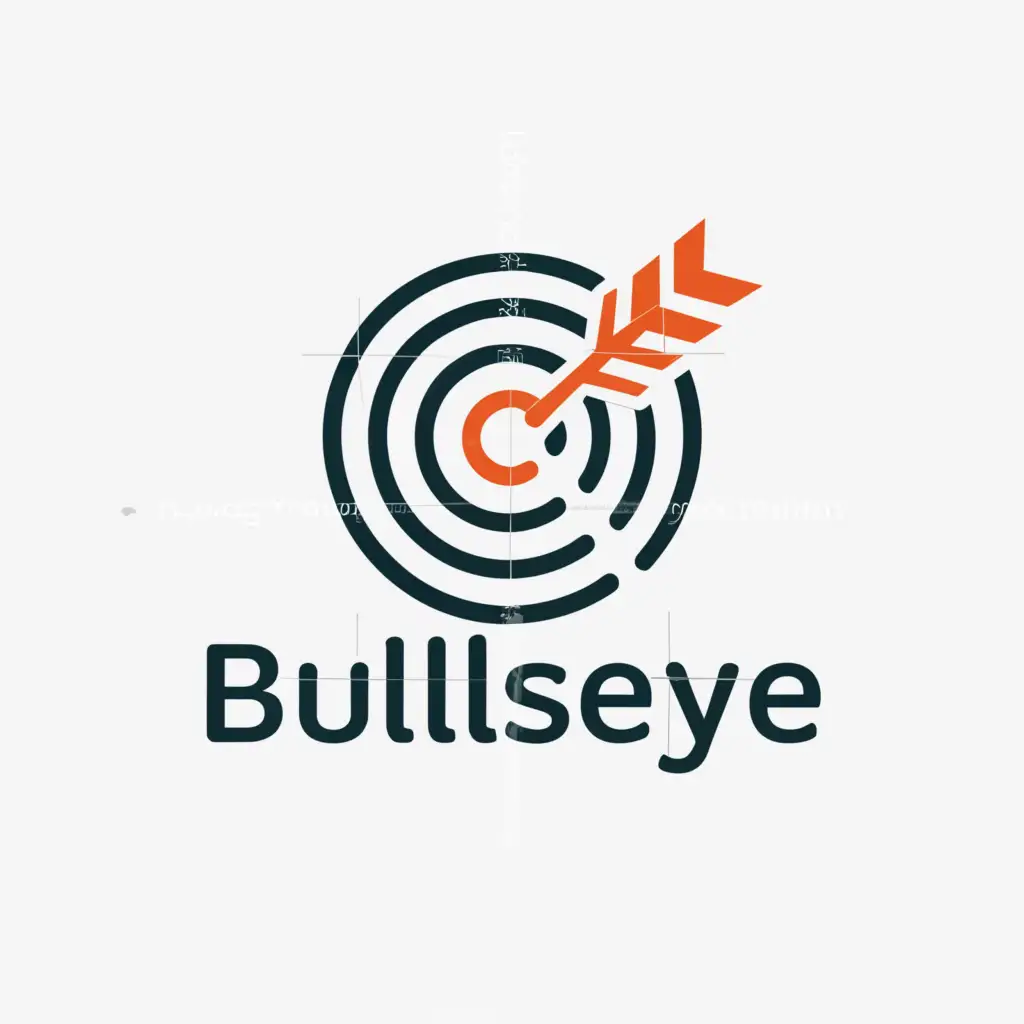 a logo design,with the text "Bullseye", main symbol:the centre of the target in sports such as archery, shooting, and darts.,Minimalistic,be used in Finance industry,clear background