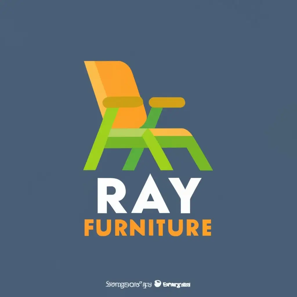 logo, a Chair, with the text "Raj Furniture", typography, be used in Entertainment industry