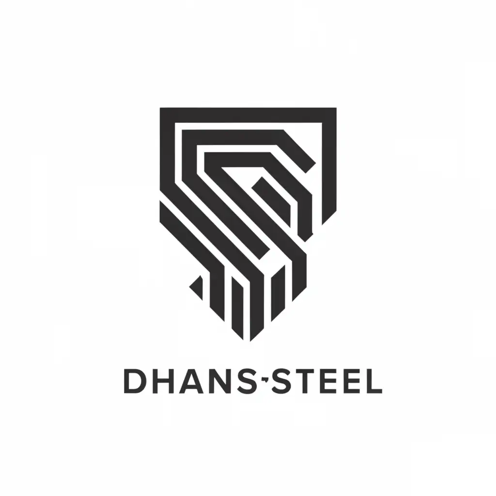 a logo design,with the text "DhansSteel", main symbol:Tumbler,complex,be used in Retail industry,clear background