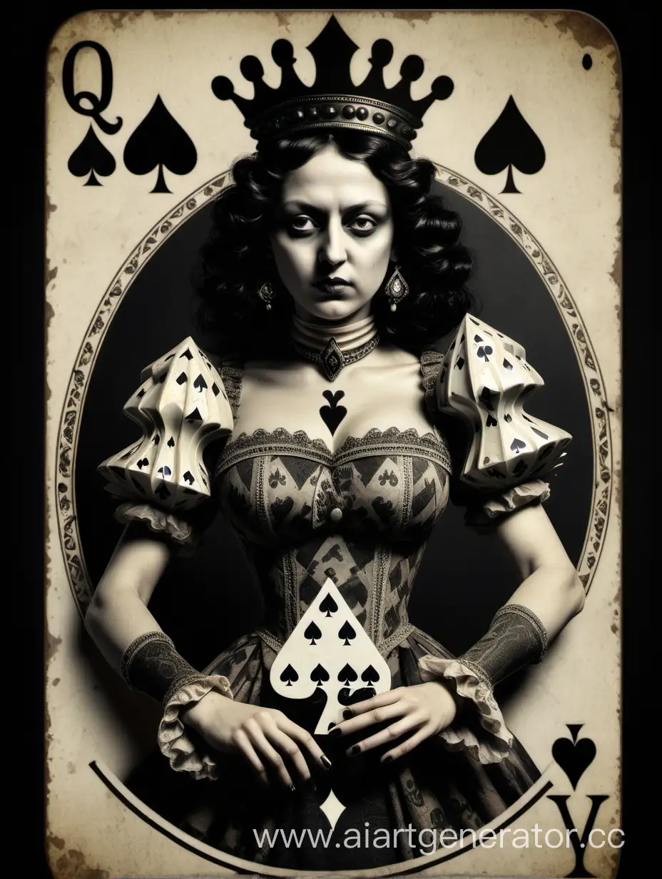 Tense-Antiquity-Queen-of-Spades-Grasped-in-Hands