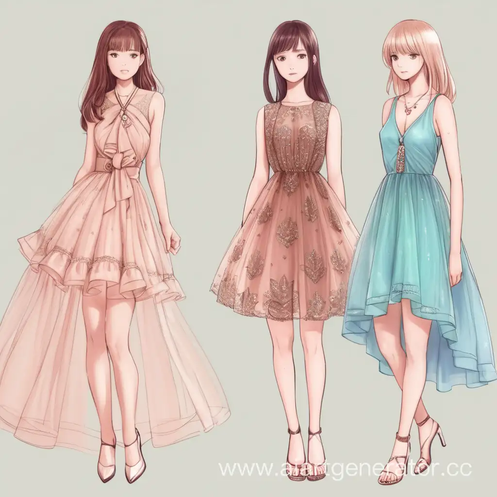 Three different dresses 