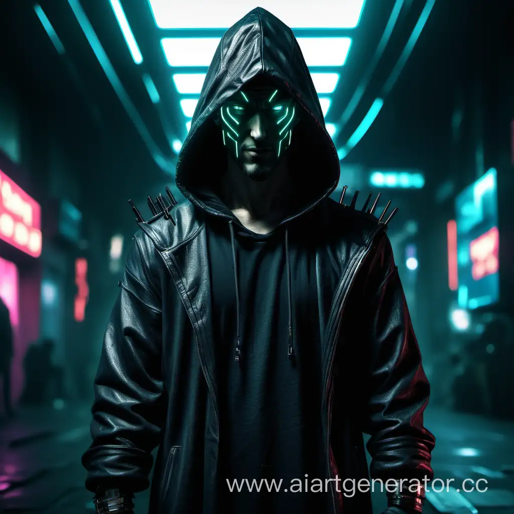 Cunning-Hooded-Man-in-Cyberpunk-Nightmare