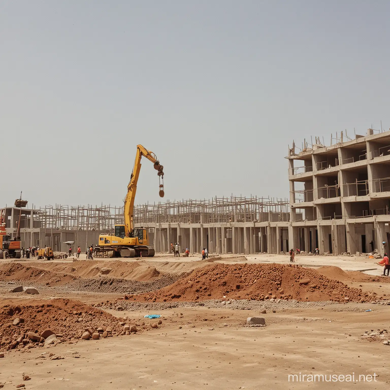 Urban Construction Site in Lagos Nigeria