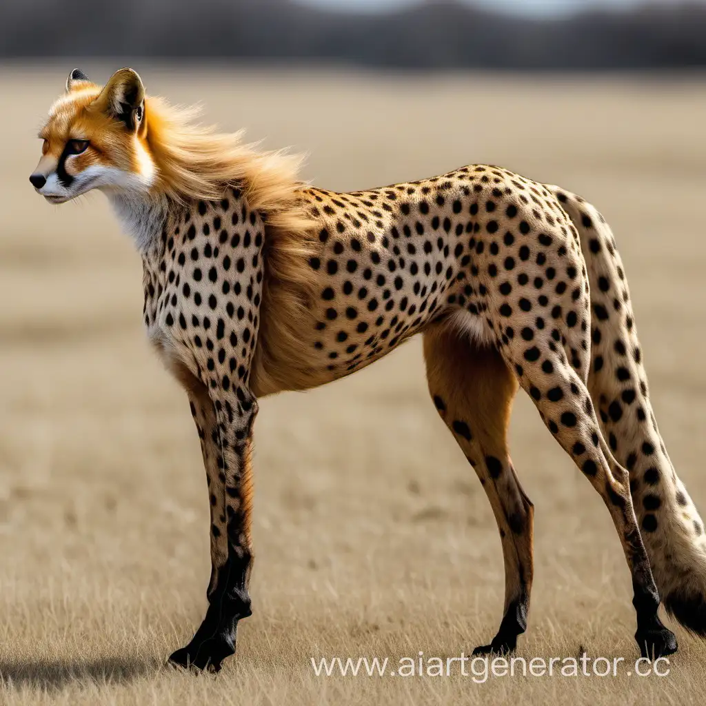 Graceful-Wildlife-Trio-Fox-Horse-and-Cheetah-in-Harmony