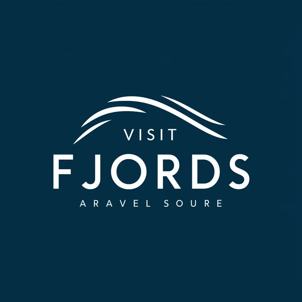 logo, wave, with the text "Visit Fjords", typography, be used in Travel industry