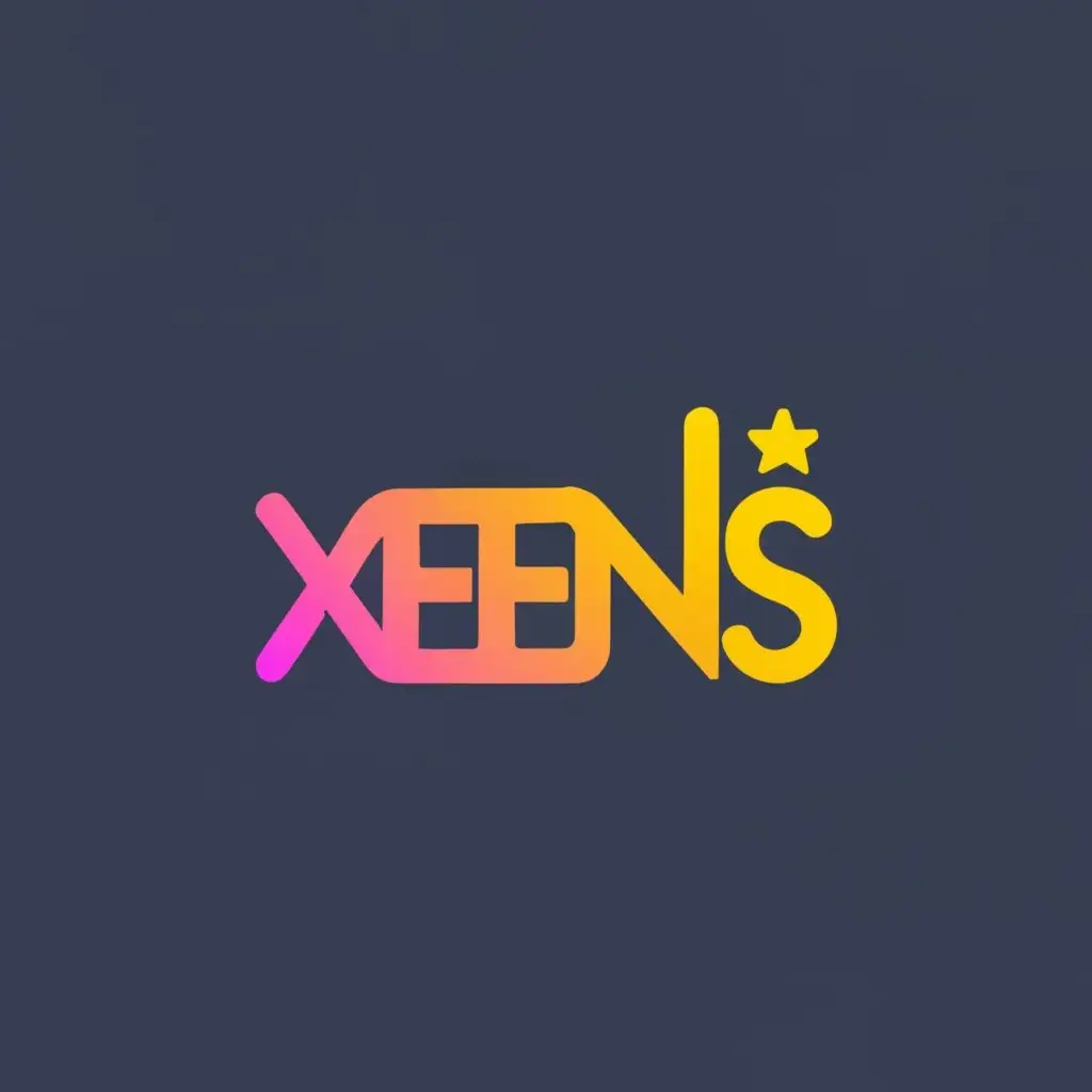 logo, branded, with the text "Xeens", typography