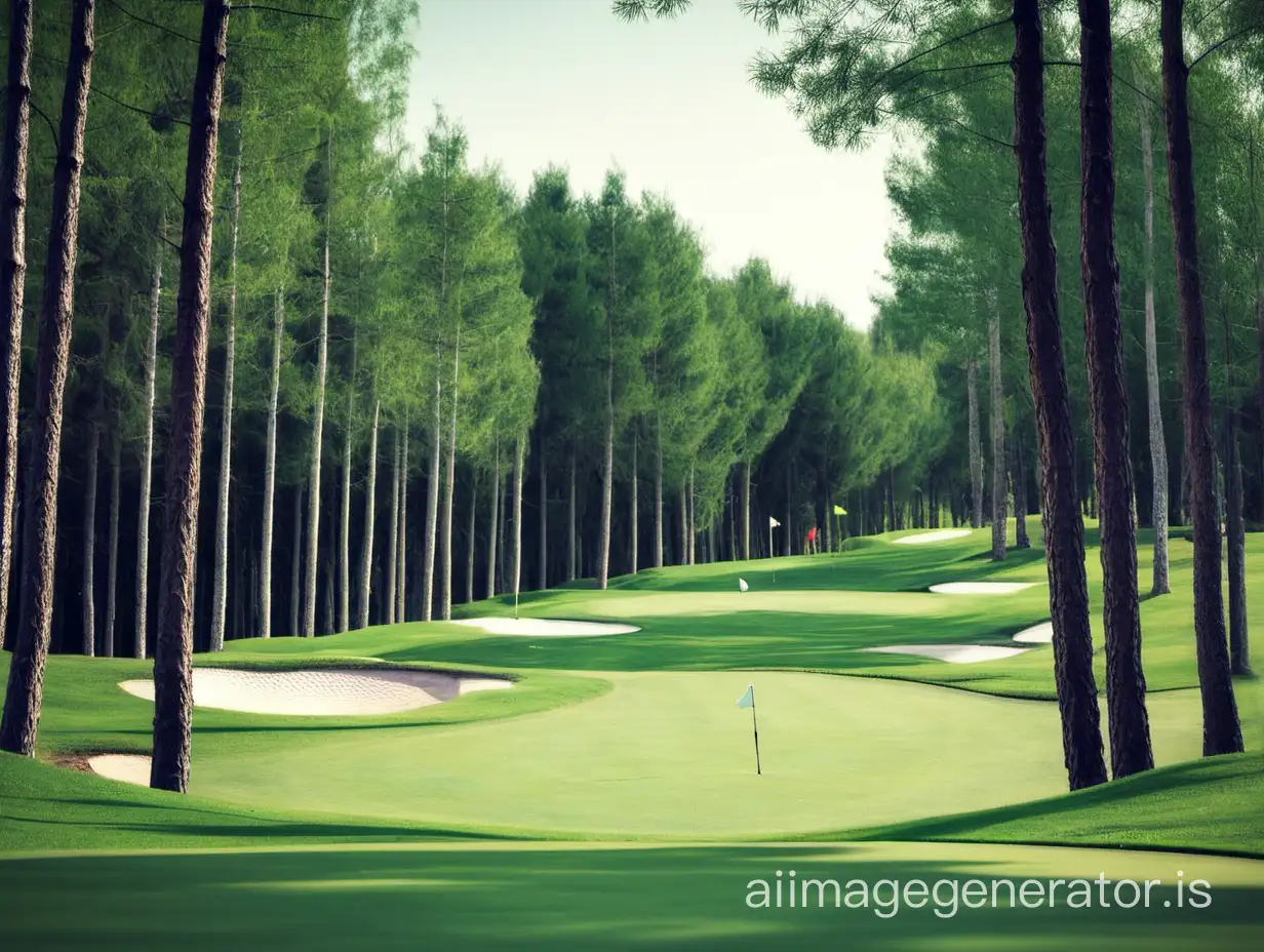 golf, green , forest