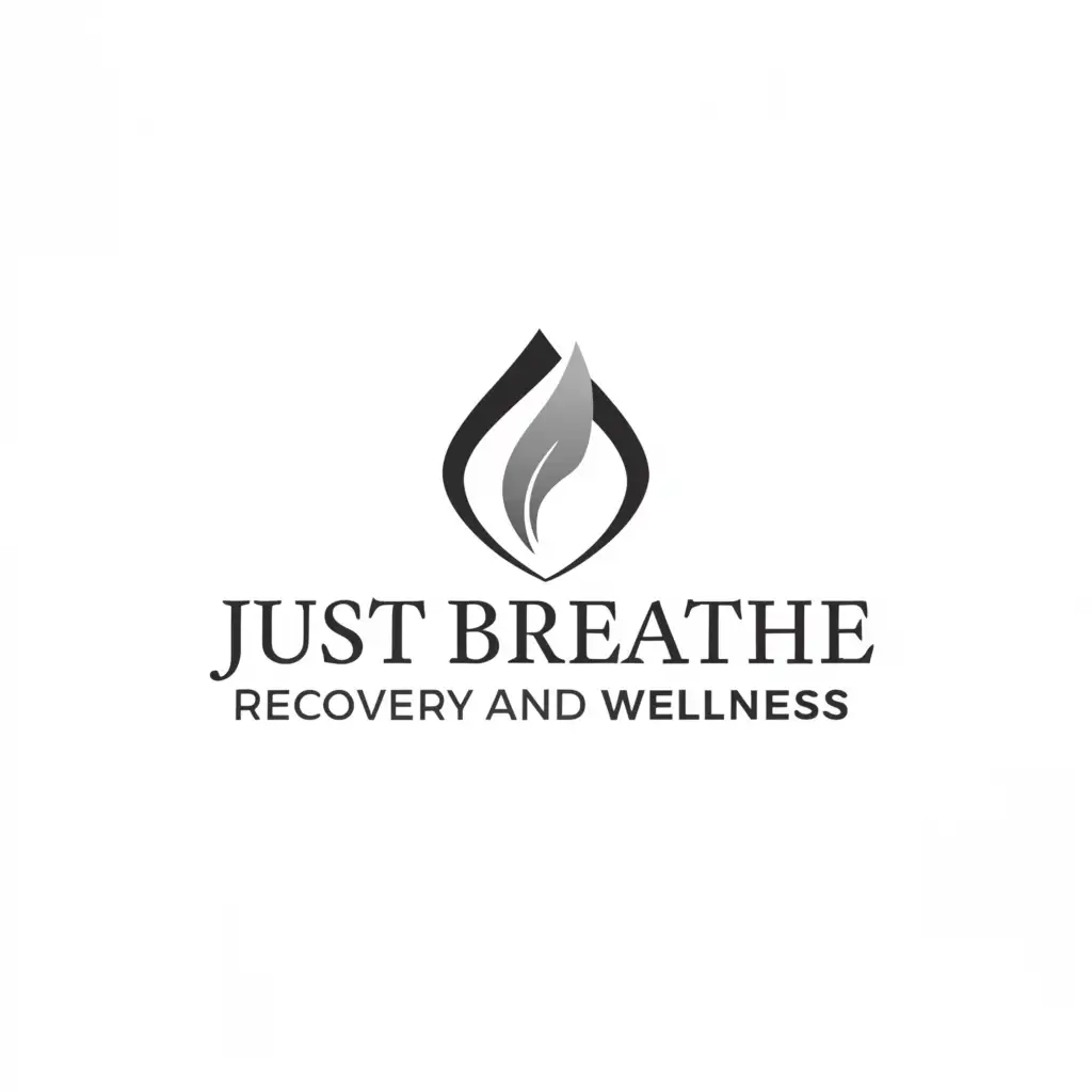 a logo design,with the text "just breathe recovery and wellness", main symbol:semi colon,complex,be used in Beauty Spa industry,clear background