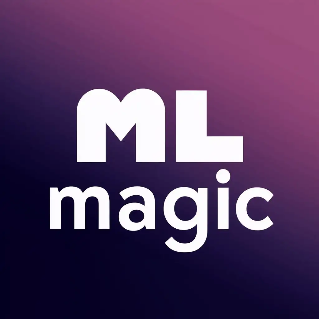 logo, Algorithm, with the text "ML Magic", typography, be used in Technology industry