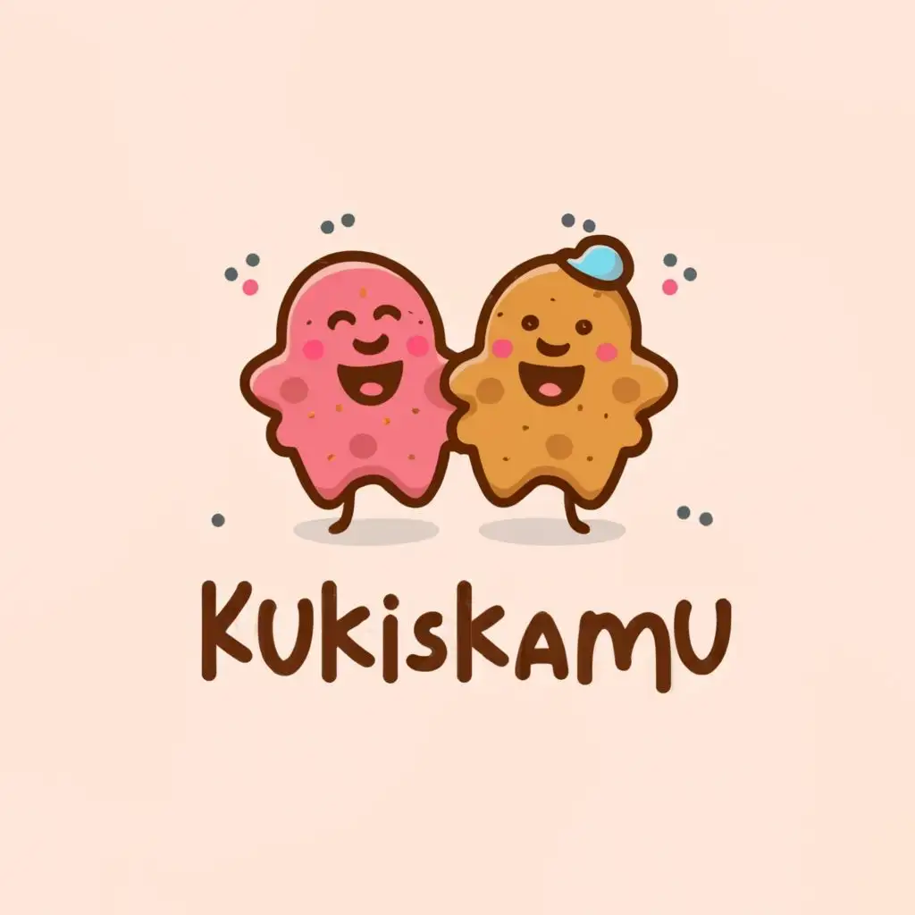 a logo design,with the text "kukiskamu", main symbol:cute cookies,Moderate,be used in Restaurant industry,clear background