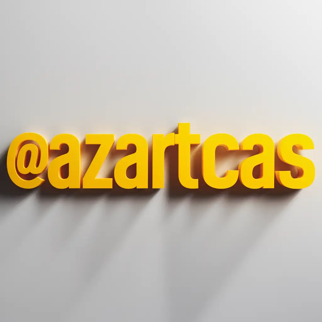 Сделай ник  "@azartcas" желтыми буквами на белом фоне