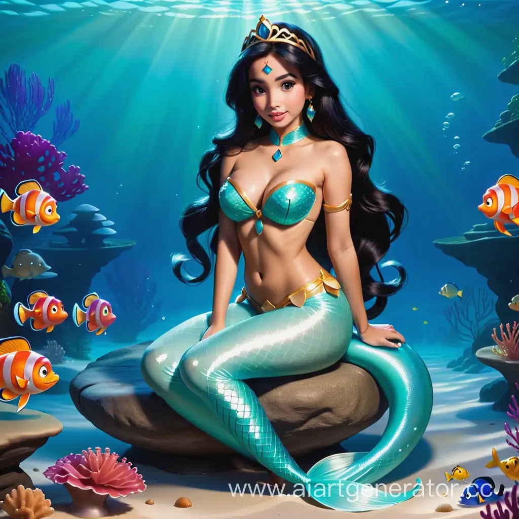 Fantasy-Fusion-Princess-Jasmine-as-The-Little-Mermaid-Nude