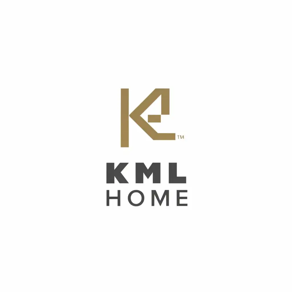 a logo design,with the text "KML HOME", main symbol:KML,Moderate,be used in Retail industry,clear background