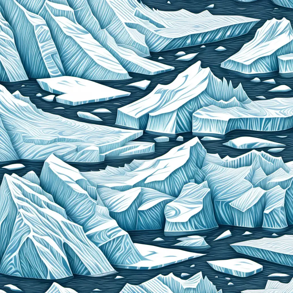 Mimic the cool tones and patterns of icebergs and arctic wildlife with a camouflage design that blends icy blues, whites, and grays, perfect for the wilderness enthusiast.