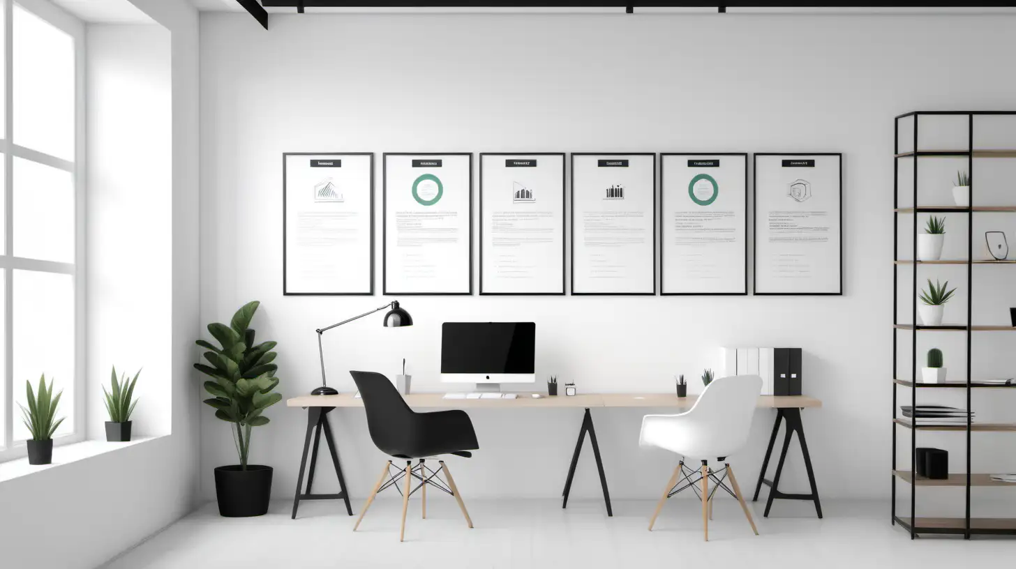 Minimalistic Office with Productivity Infographics for HR Manager Online Course