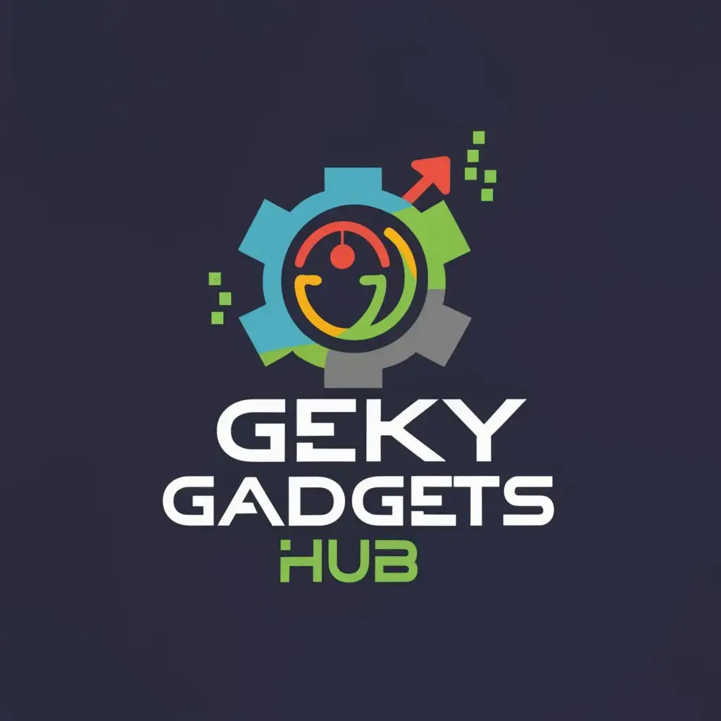 logo, Technology, with the text "Geeky Gadgets Hub", typography, be used in Technology industry