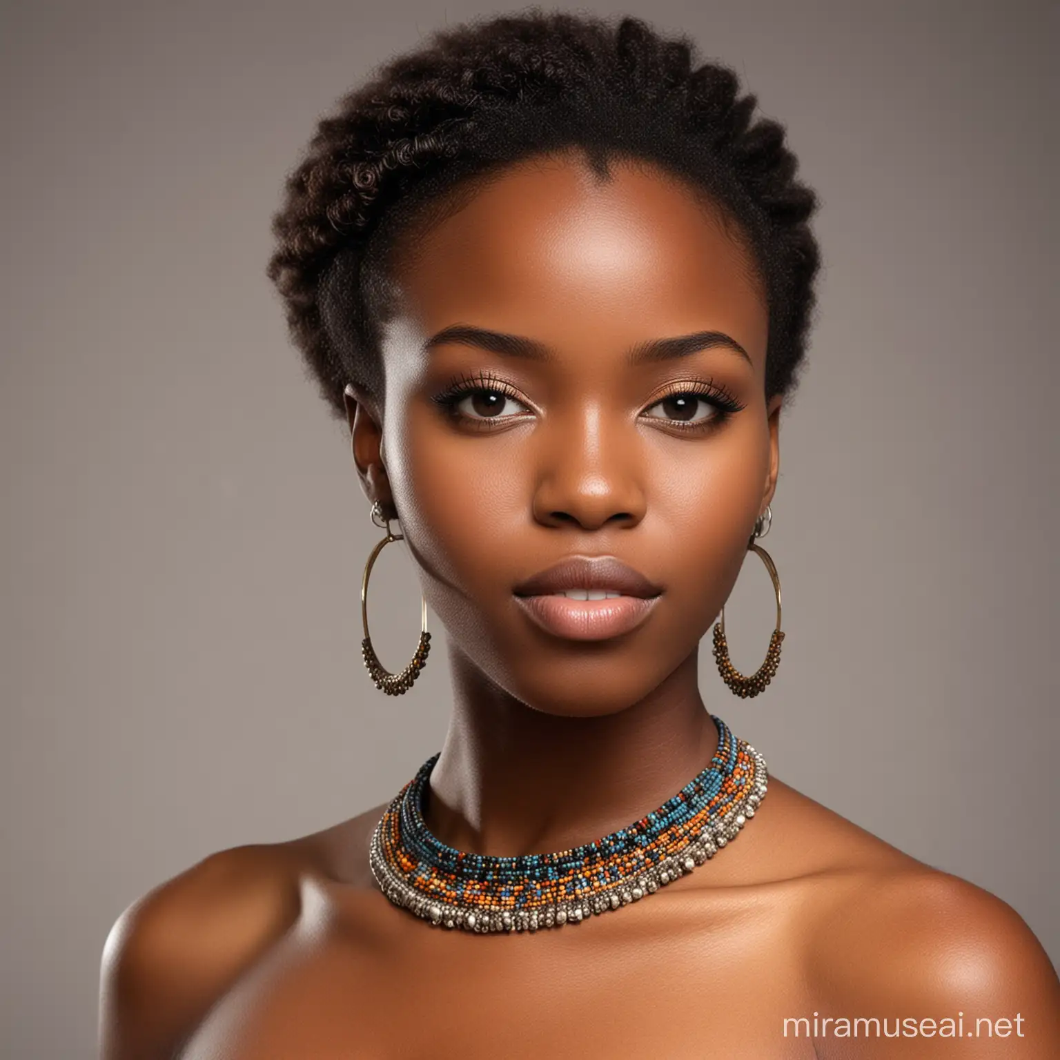 Beautiful Young Black African Woman Portrait