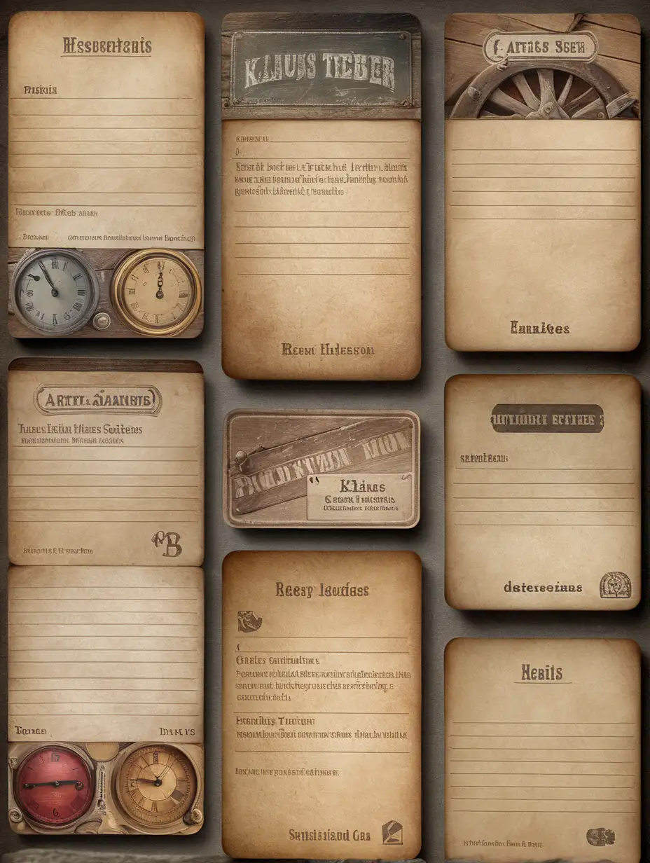 Vintage Board Game Art Realistic Texture Resource Cards by Artist Klaus Teuber