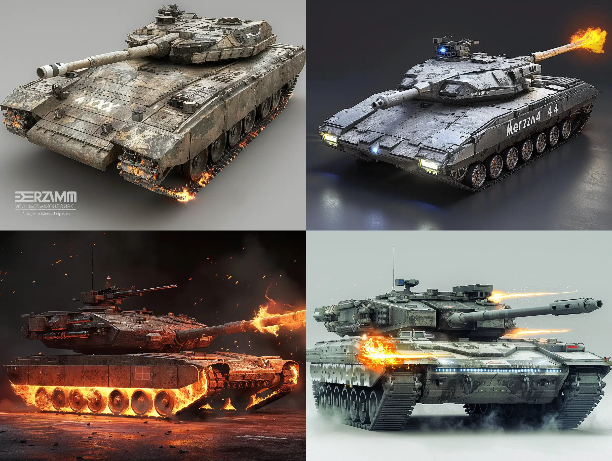 Burning-Merkava-4-M-Tank-Futuristic-Military-Vehicle-Engulfed-in-Flames