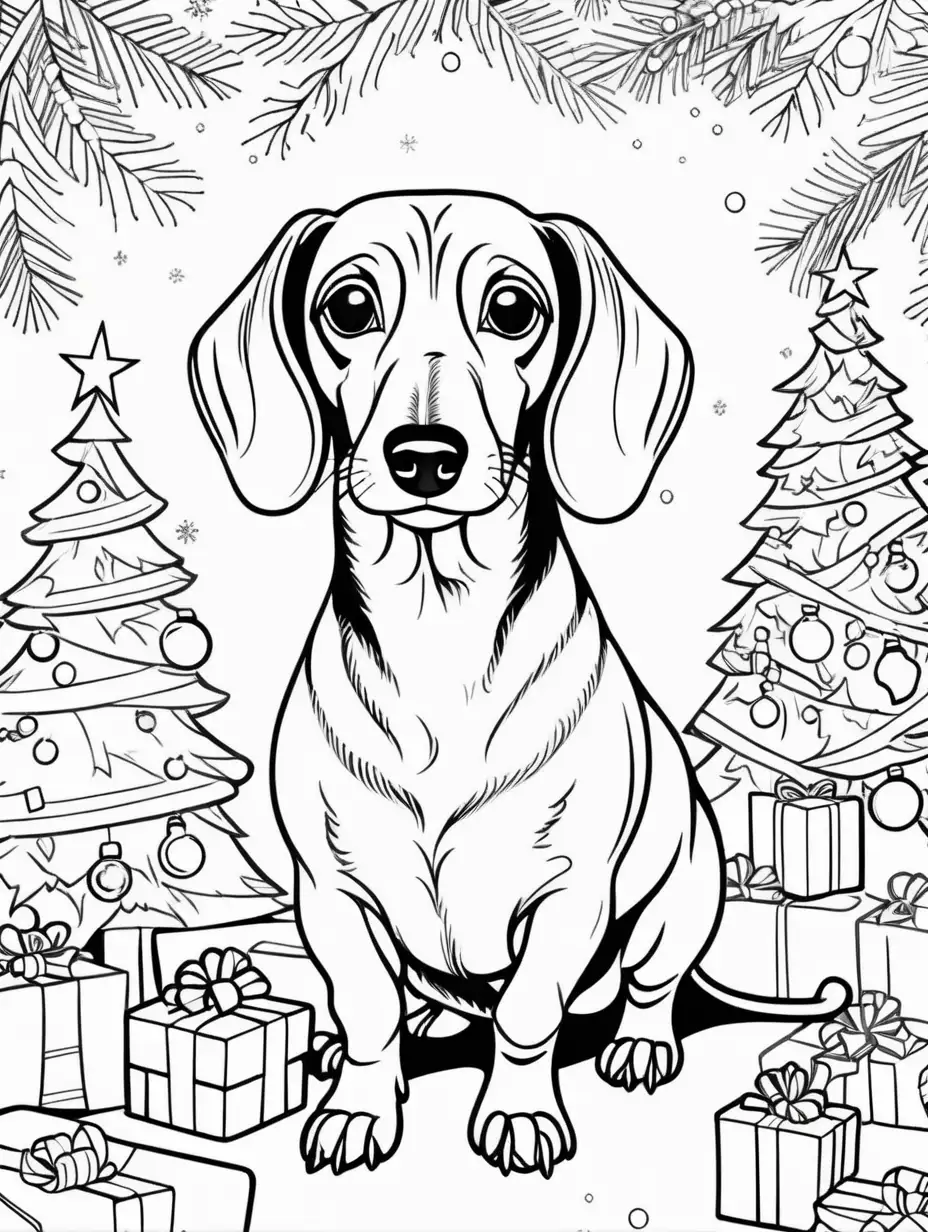 Christmas Dachshund Adult Coloring Book Festive Holiday Scenes with Playful Wiener Dogs