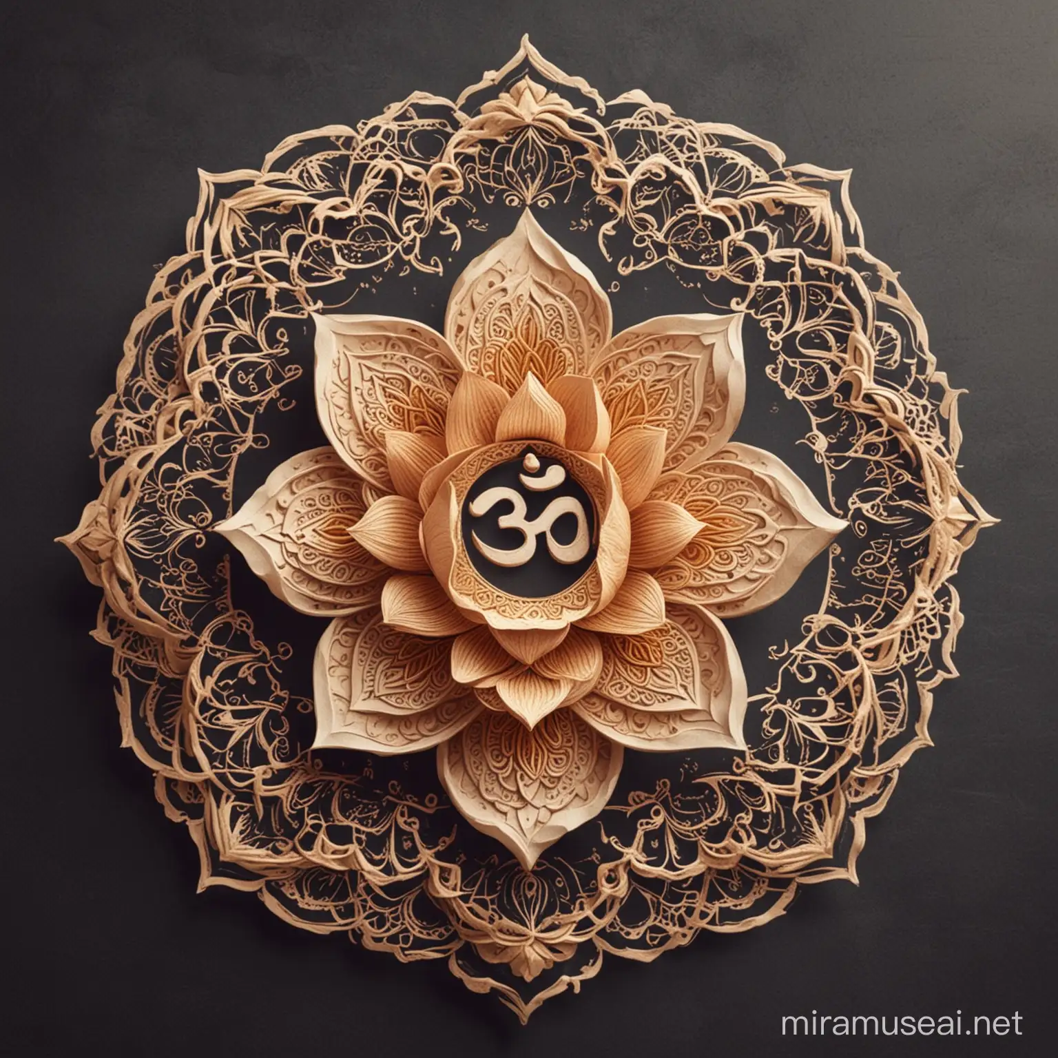 Elegant Modern Hinduism Lotus Mandala Meditation
