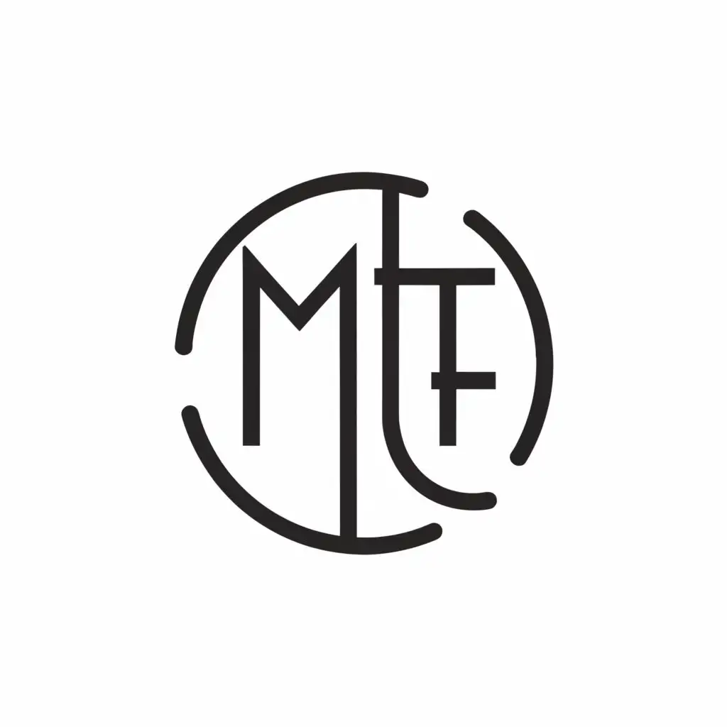 a logo design,with the text "MTF", main symbol:circle,Minimalistic,be used in Entertainment industry,clear background