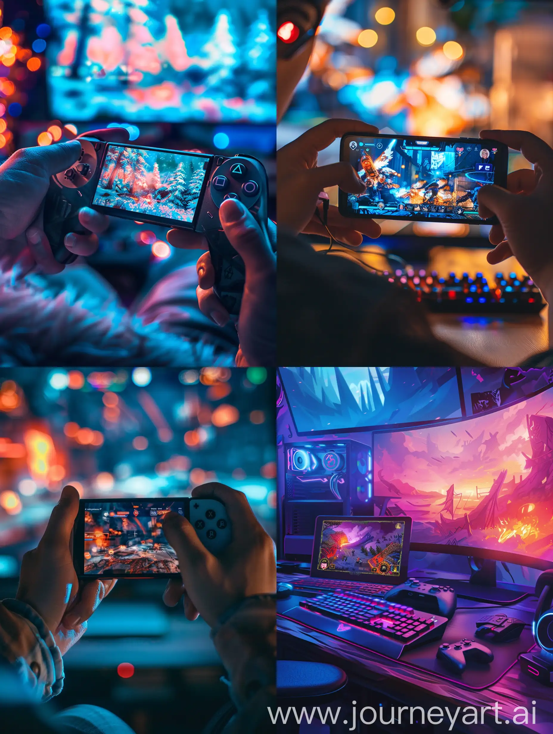 Vibrant-Gaming-Content-Production-Instagram-Story-Background