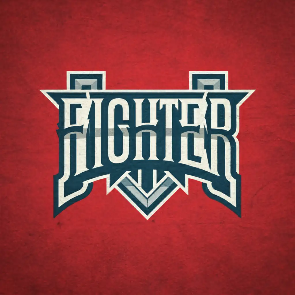 LOGO-Design-For-Fighter-Modern-Typography-on-Clear-Background