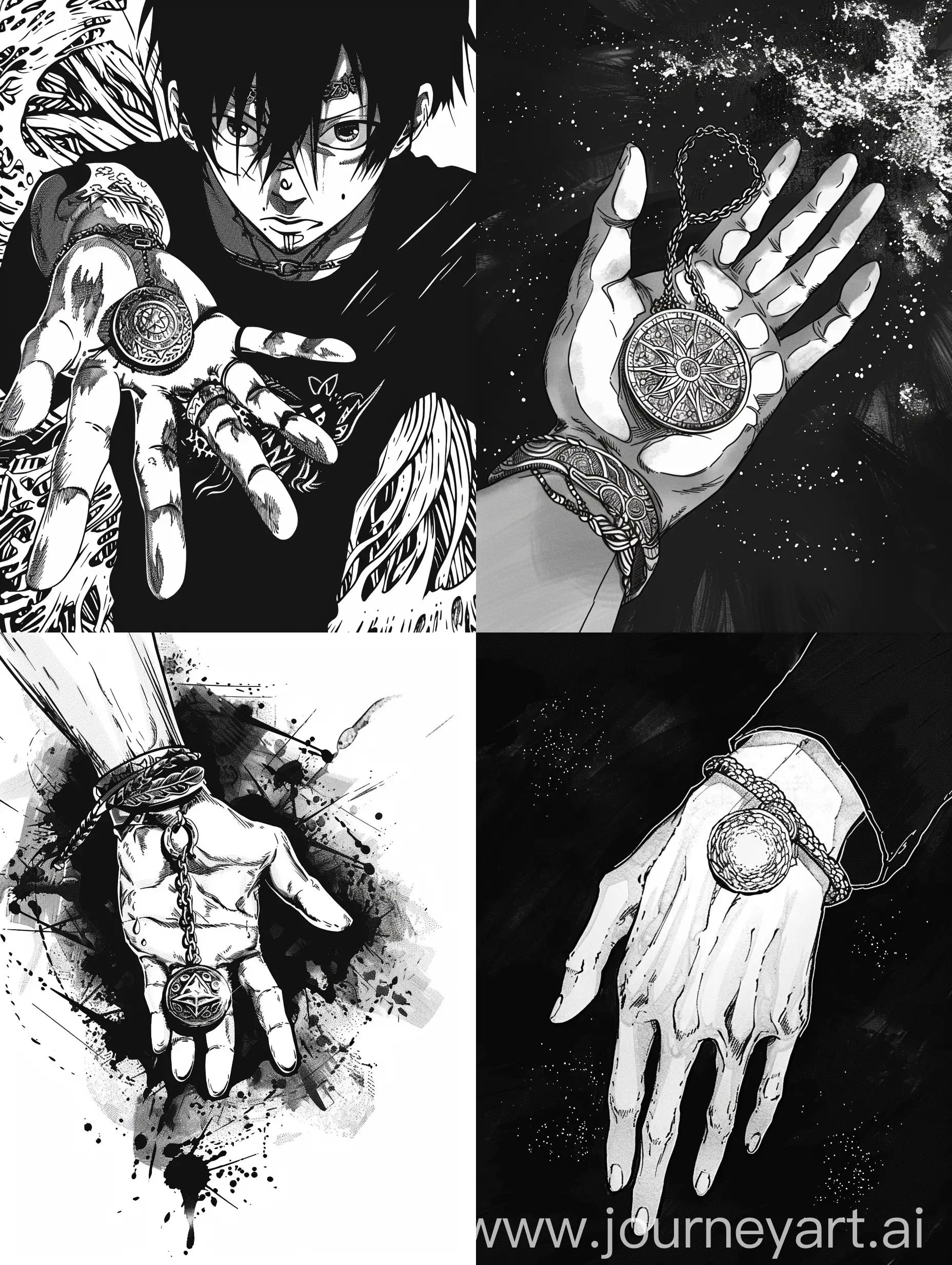 MangaStyle-Hand-Holding-Enigmatic-Amulet