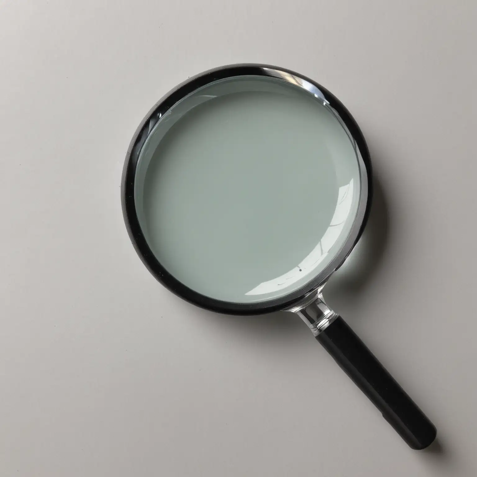 Closeup View of a Vintage Magnifying Glass on a Wooden Table