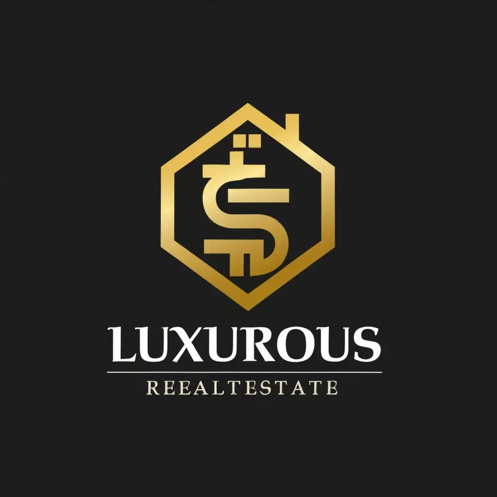 a logo design,with the text "Luxurious Realstate Indore", main symbol:House And Money,complex,be used in Real Estate industry,clear background