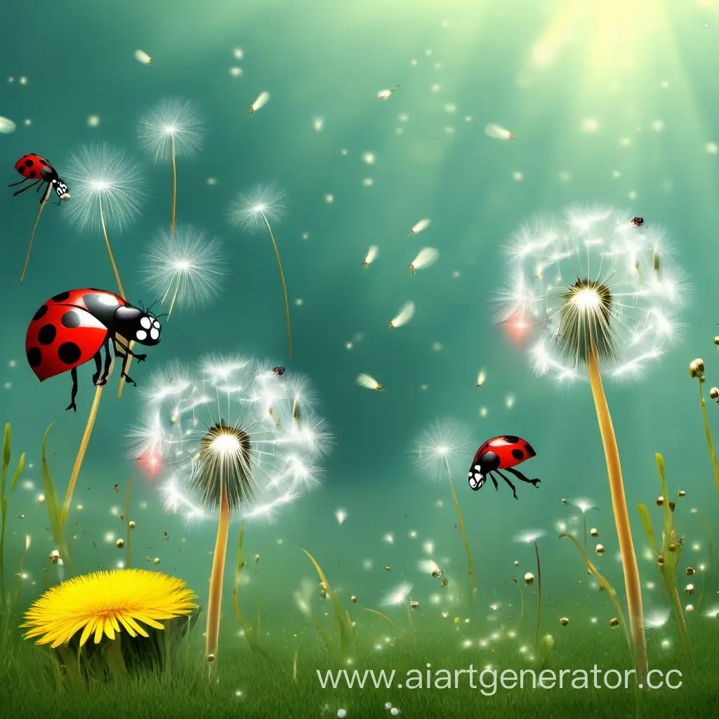 Bright-Dandelion-Ocean-with-Friendly-Ladybugs-A-Positive-FairyTale-Scene