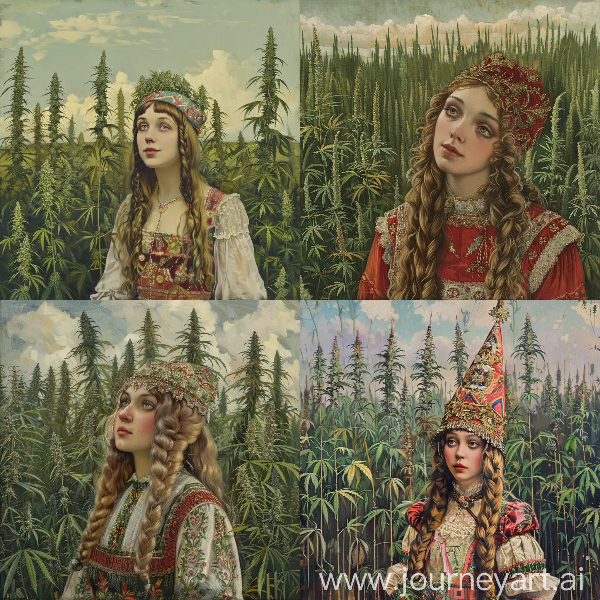 Russian-Fairy-Tale-Inspired-Art-Alyonushka-in-Hemp-Thickets