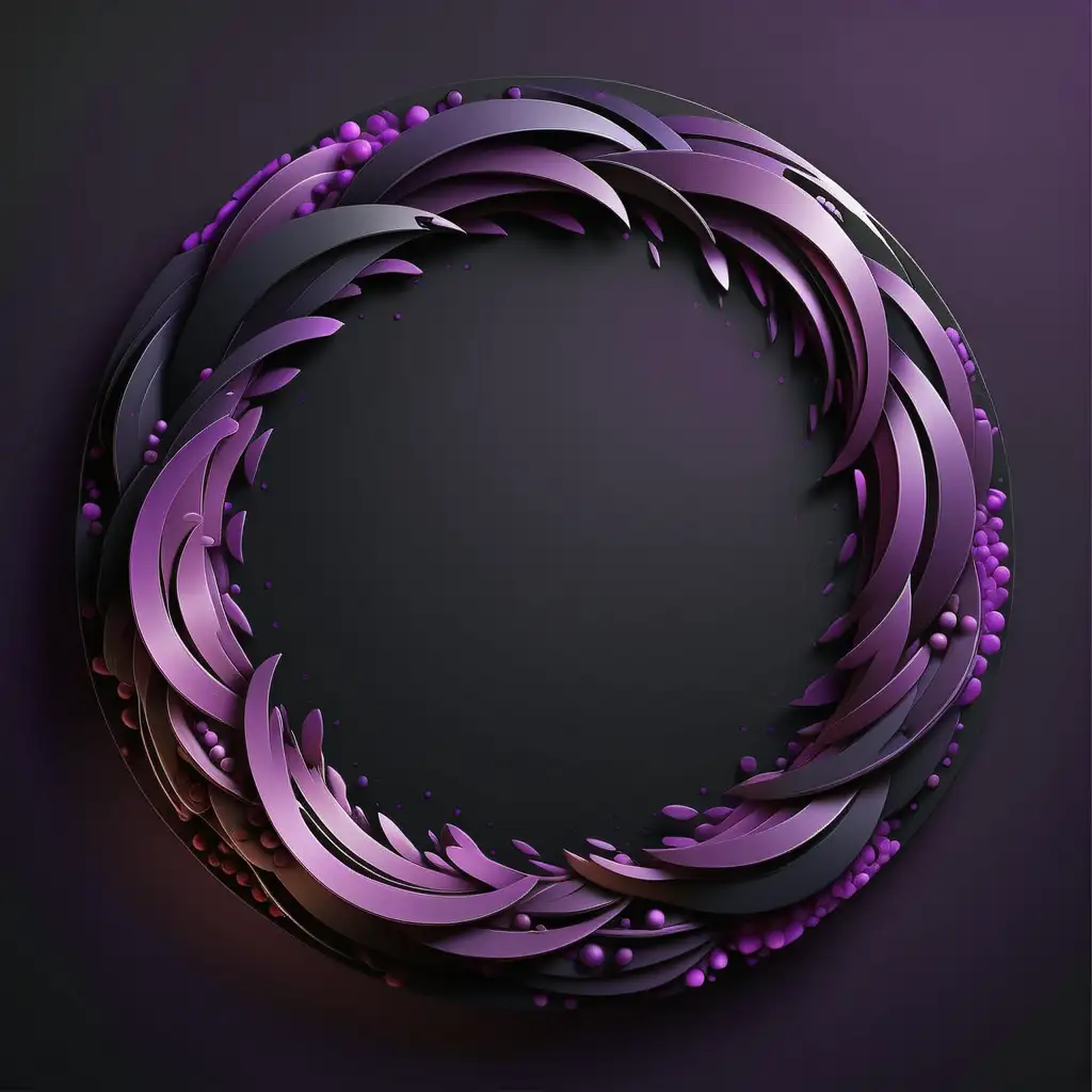 Beautiful Purple Circle on Black Background