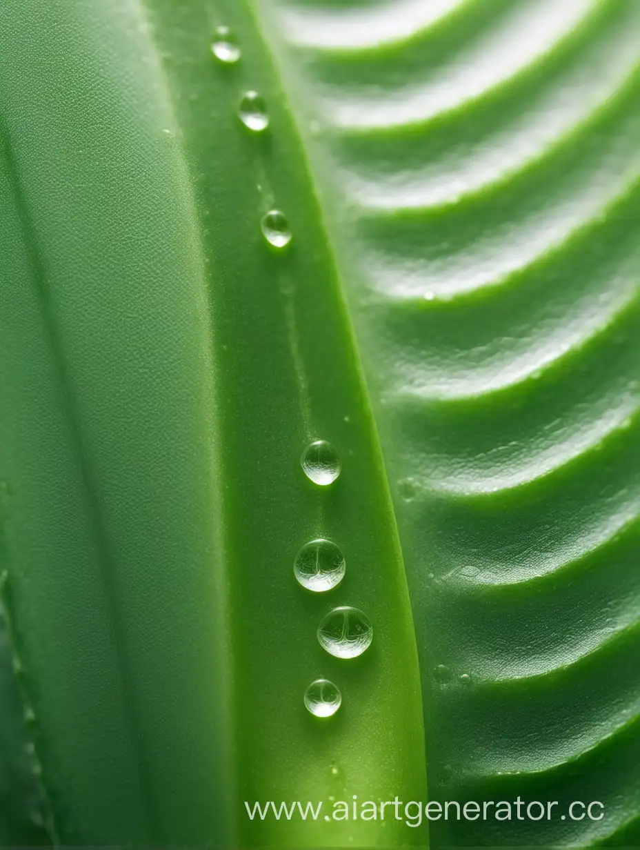 Aloe vera extreme close up 2 leaf on green background