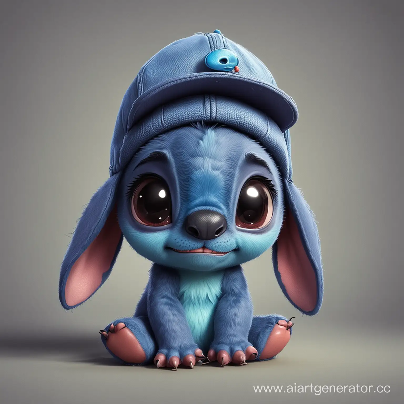 Adorable-Stitch-Character-Wearing-Hat-from-Lilo-Stitch-Cartoon
