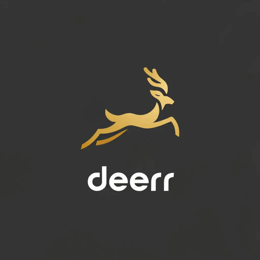 a logo design, with the text 'attitude' , main symbol: running deer,Minimalistic,be used in Nonprofit industry,clear background